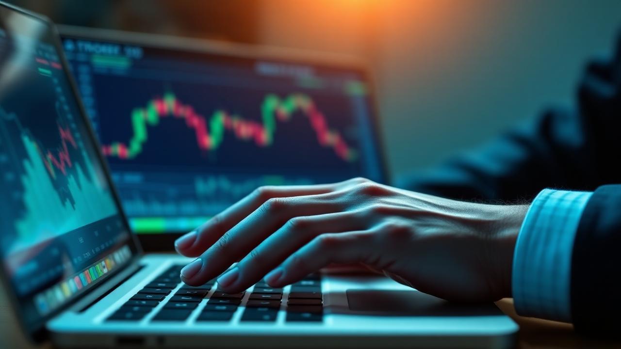 Trader analyzing forex chart on a modern trading platform