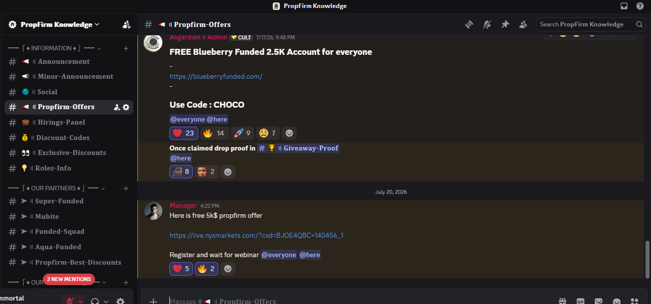 PropFirm Knowledge Discord community
